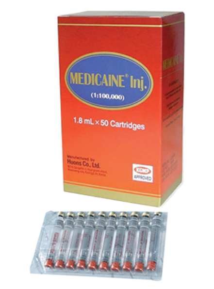 MEDICAINE Anesthesia Injection 2% Lidocaine with Epinephrine for pain relief
